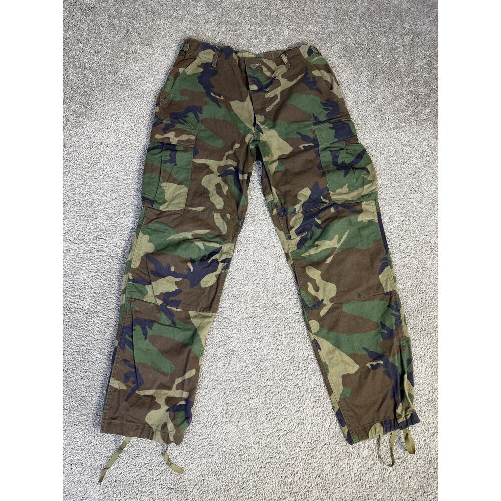 Vintage USGI Woodland Camo Cargo Pants Mens 32x30 Cotton Nylon BDU Military
